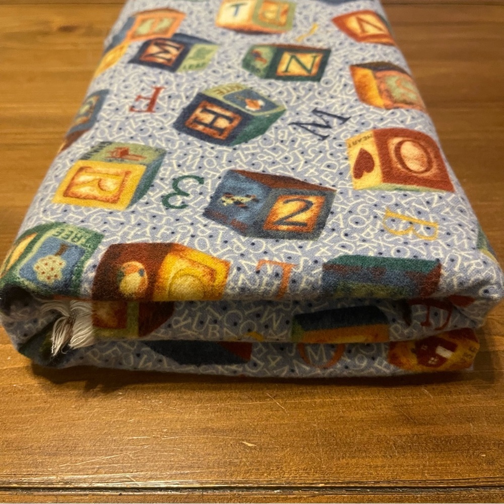 Alphabet Block Patterned flannel Fabric 1.5 yards - Picture 5 of 5